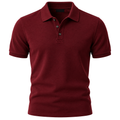 Premium Cotton Piqué Polo Shirt – Deep Burgundy | BERZZAVIO