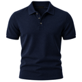 Premium Cotton Piqué Polo Shirt – Midnight Navy | BERZZAVIO