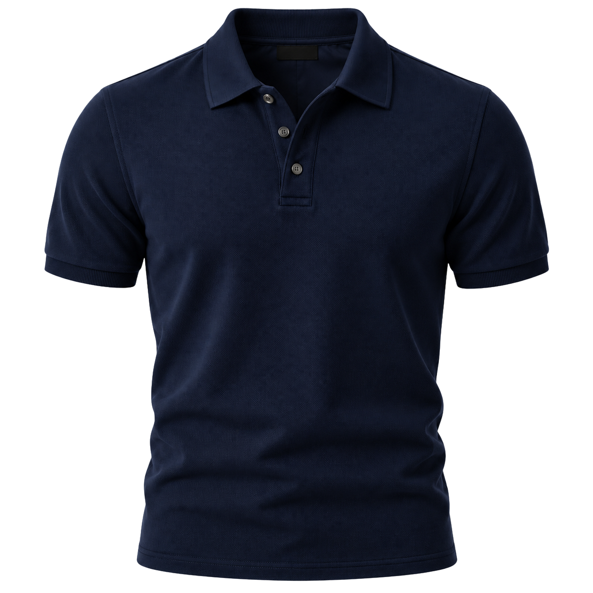 Premium Cotton Piqué Polo Shirt – Midnight Navy | BERZZAVIO